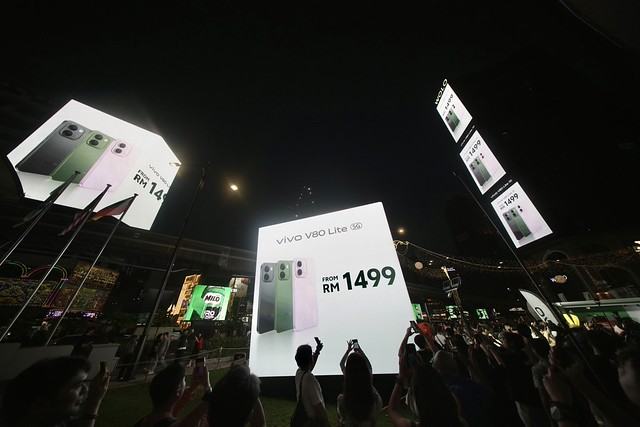 Telefon Pintar vivo V80 Lite 5G Dilancar di Bukit Bintang Dengan Bateri 10,000mAh
