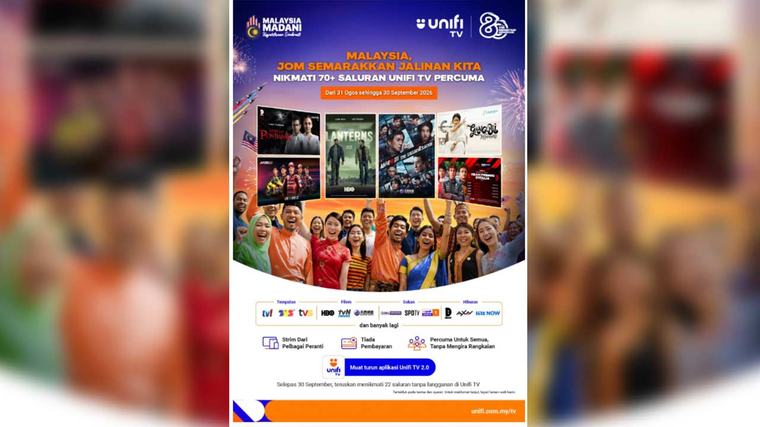 Unifi TV tawar lebih 70 saluran premium percuma sebulan
