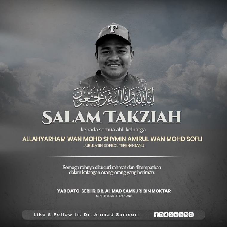 SUKMA 2026: MB Terengganu Rakam Ucapan Takziah Buat Keluarga Coach Amirul 17 Aug 26