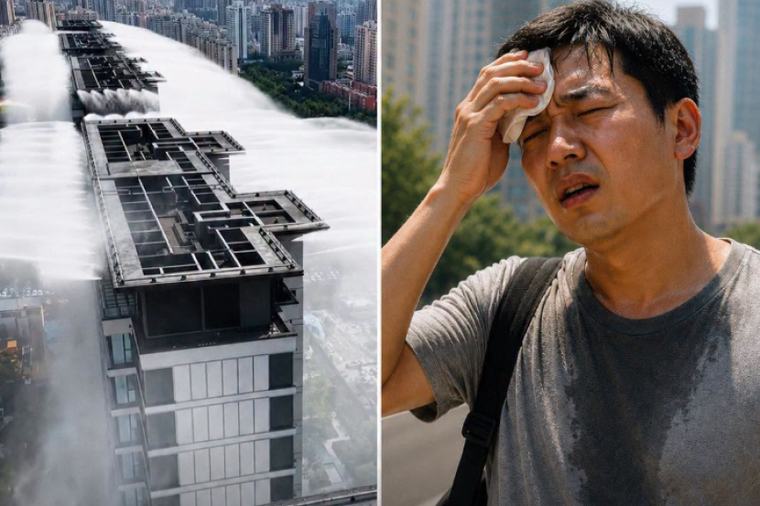 Suhu turun 8 darjah celsius dalam tempoh seminit, teknologi hujan ârooftopâ penyelamat bahang cuaca panas di China