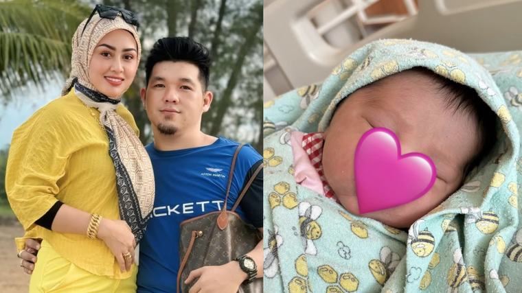 Tahniah! Eda Ezrin Timang Anak Ketiga, Selamat Lahirkan Bayi Perempuan
