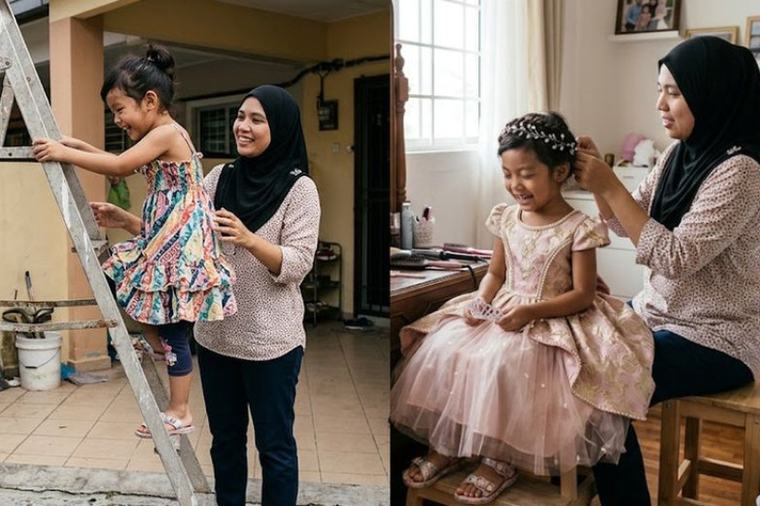 “Nak suruh panjat bumbung ke?“ - Jiran sakit mata tengok anak perempuan asyik pakai gaun, bimbang jadi ‘girly‘ dan manja