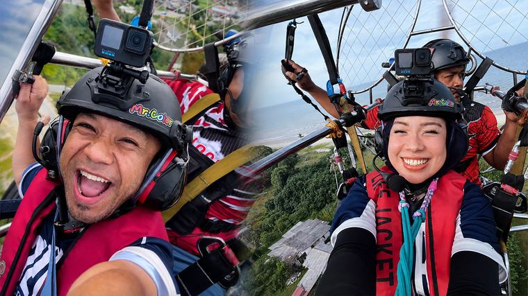 THR Gegar radio pertama di Malaysia bersiaran di udara menerusi paramotor