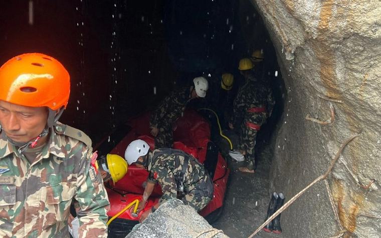Two people rescued alive from Nepal hydropower tunnel
