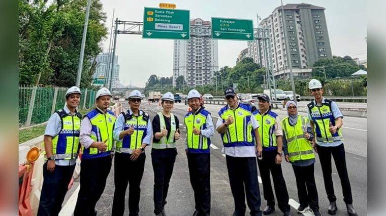 Projek pelebaran lorong BESRAYA siap, dibuka Isnin ini